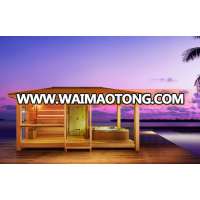 2015-2016 new Functional combination outdoor garden wooden sauna gazebo LT-06