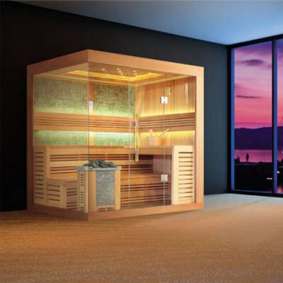 4 person luxury wood steam sauna room