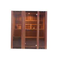 High quality red cedar traditional steam sauna room