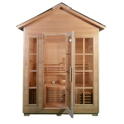 traditional outdoor steam sauna room