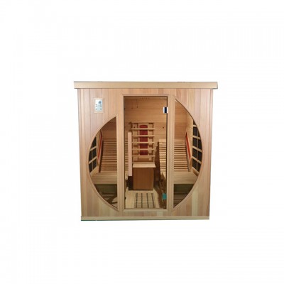 Luxury double chair far infrared hemlock sauna room