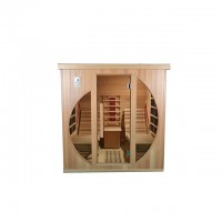 Luxury double chair far infrared hemlock sauna room